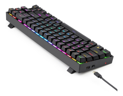 Imagen 6 de 8 de Teclado gamer inalámbrico Redragon Deimos K599-KRS QWERTY Red inglés UK color negro con luz RGB