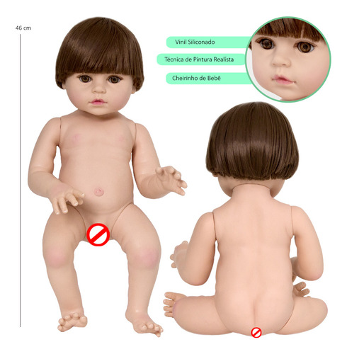 Bebe Reborn Menino Girafinha Realista 46cm Com Acessórios