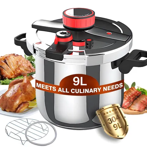 comprar Olla De Presion Acero Inox 9l Compatible Estufa De Inducción