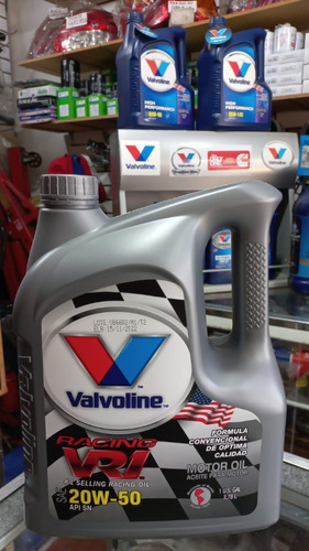 Aceite Valvoline 20w-50 Racing Vr1 Mineral 10mil Klm