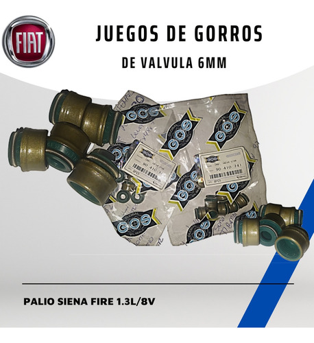 Gorros De Valvula Fiat Palio Siena Fire 1.3/16v 6mm