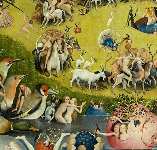 Poster Foto Obra Jardim Das Delícias Terrenas 55x100cm Bosch