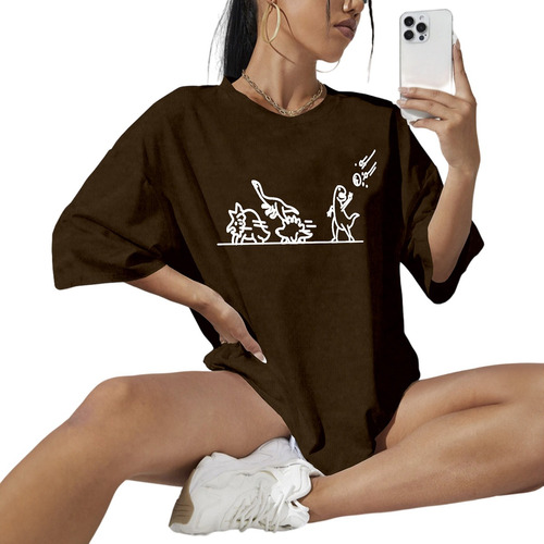 Camiseta Oversized Corrida Bando Avidos Aventura Blogueira