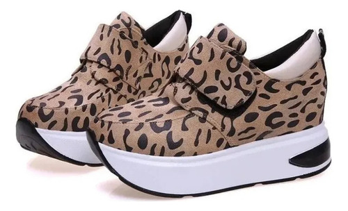 Zapatos Casuales, De Leopardo Y Nuevos Con Tacones Chinos