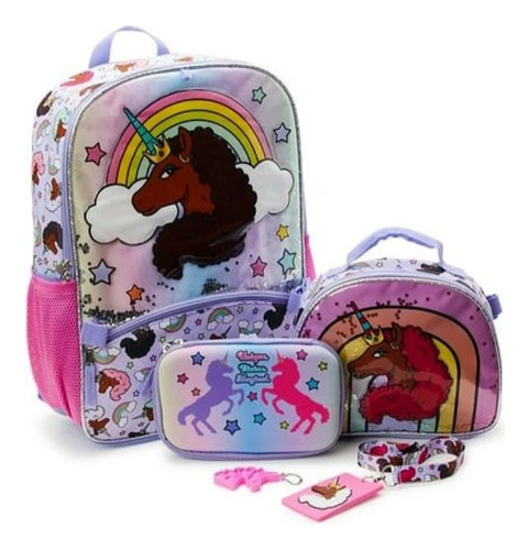 Morral Bolso Unicornio Escolar Lonchera Cartuchera C