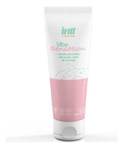 Lubrificante Íntimo Vibe Sensation Com Jambu Vegano Intt Sabor Morango