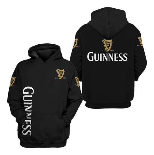 Sudadera Ligera Con Capucha Jim Beam Bourbon Guinness Beer