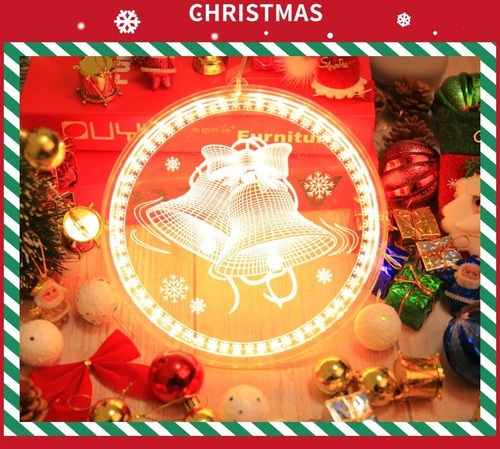 Decoraciones De Navidad Cabilock Luces De Ventana 3d Ilusión