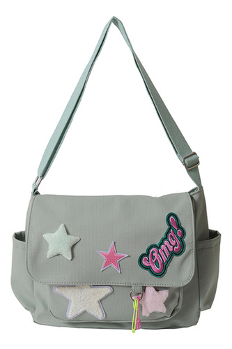 Bonito Bolso Universitario Para Mujer, Estampado De Letras D