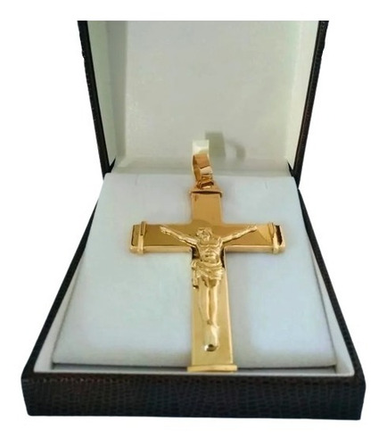 Pingente Cristo Na Cruz 33 Gramas Ouro 18k