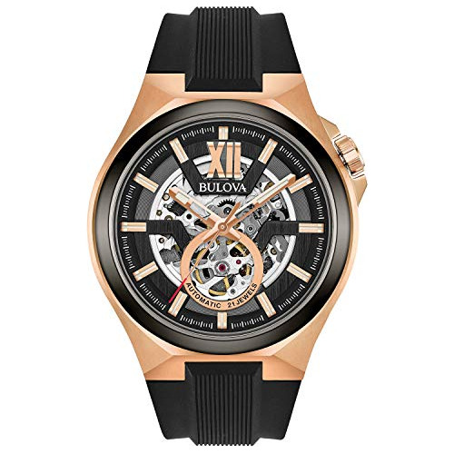 Reloj Casual De Acero Inoxidable Y Silicona Bulova Para Homb