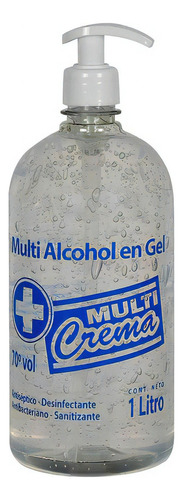 Alcohol gel Multicrema Gel con dosificador 1 L