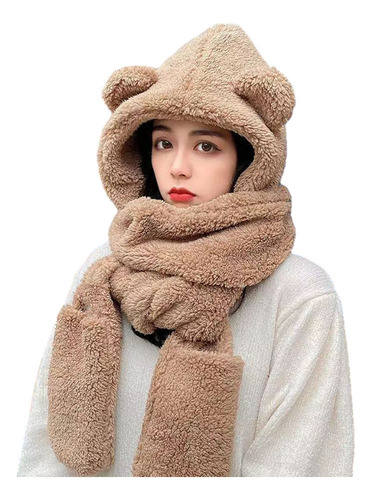 Sombrero De Peluche 3 En 1 Con Forma De Oreja De Oso For Mu