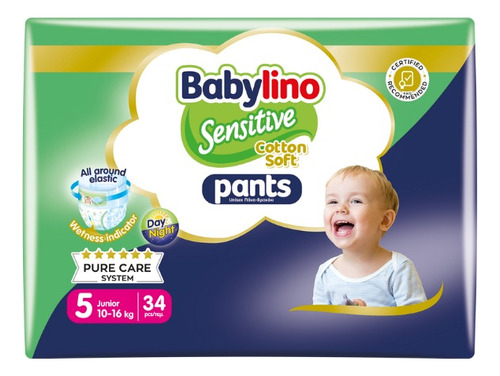 Pañales Babylino Sensitive, Talla 5 Pants