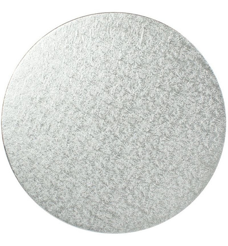 Set 3 Bases Pastelera Redonda Madera Plata 26, 28 Y 33 Cm Color Plateado