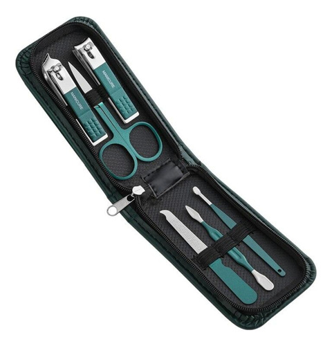 Kit Manicure Moderno Portátil 6 Pcs - Verde