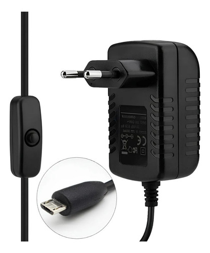 Kit 10un Fonte 5v P/ Robotica Pi 3 Pi3 E Pi2 Micro Usb V8