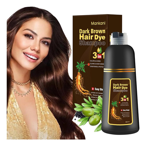 Mankani Meidu Hair Dye Shampoo 3 En 1 Para Mujeres Y Hombres