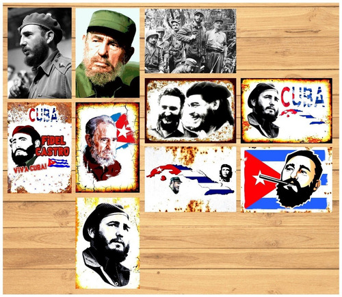 Cuadros De Chapa Vintage - Cuba - Fidel Castro