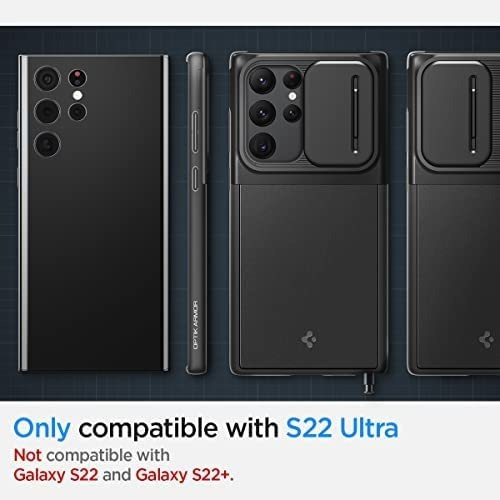 Imagen 2 de 7 de Funda Spigen Optik Armor Para Galaxy S22 Ultra - Negro