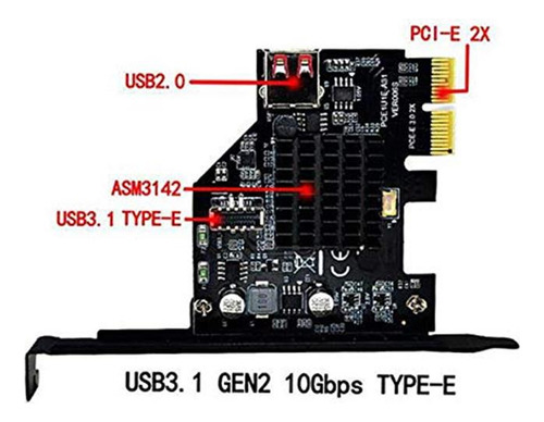 Chenyang Pci-e 2x A Usb 2.0 / Usb 3.1 Tipo E Panel Frontal