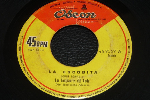 Jch- Los Compadres Del Ande La Escobita Cumbia 45 Rpm