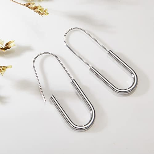 Gmai Aretes De Imperdible Para Mujeres Y Niñas, Aretes De Ar