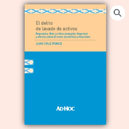 El Delito De Lavado De Activos, De Ponce, Juan Cruz. Editorial Ad-hoc, Tapa Blanda, Edición 2014 En Español