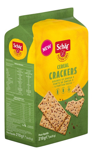 Kit 3 Biscoito Crackers Multigrãos Sem Glúten Schar 210g