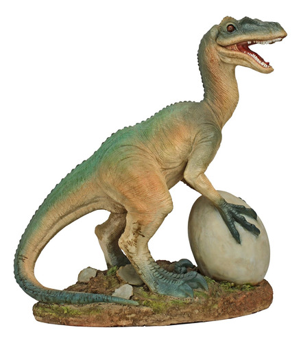 Design Toscano El Huevo Beater Raptor Dinosaurio Estatua,