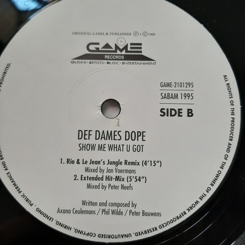 Vinilo Def Dames Dope Show Me What U Got Game Records E1