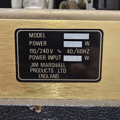 Amplificador Marshall Jcm800 2210 1984 Split Channel 100w Preto (Usado)