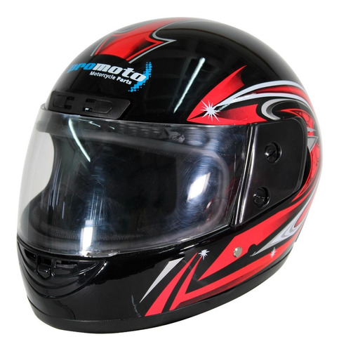 Casco Cerrado Promoto Md-a107 Neg/rojo Moteros