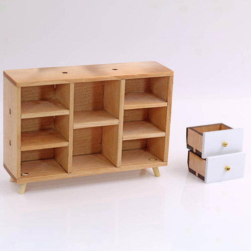 2 :12 Casa De Muñecas Armario De Madera Muebles De