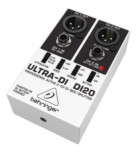Imagem 3 de 6 de Direct Box Di 20 Ativo 2 Canais Di20 Behringer +nf+garantia - Com Nota Fiscal E Garantia De 2 Anos Proshows!
