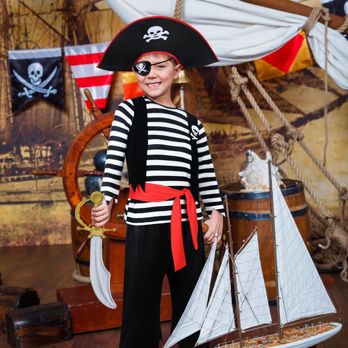 Leumoi Disfraz De Pirata Para Niños, 6 Piezas, Conjunto De D