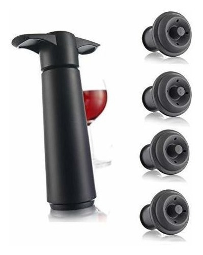 Vacu Vin Wine Saver Pump Con Tapones De Vacío Para Botellas