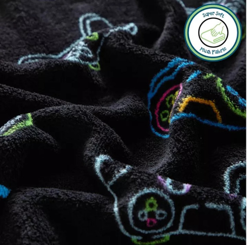 Set Control Gamer Almohada Peluche Y Cobijita Your Zone / C