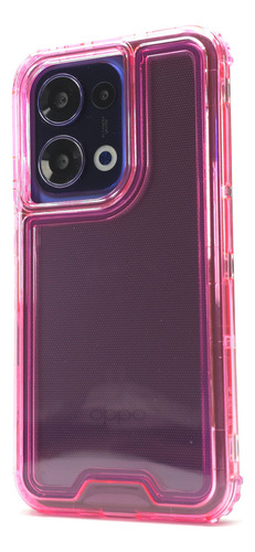 Funda 3 En 1 Para Oppo Reno 13 5g Case Uso Rudo Protector Caramelo - Rosa Oppo Reno 13 5g