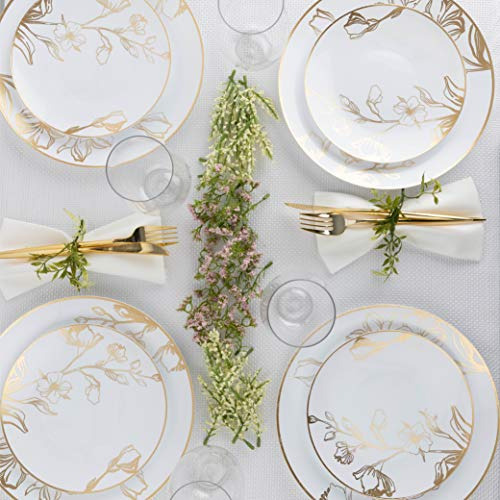 32 Piece Combo Plates Set Includes 16 7'' Inch Plates &...