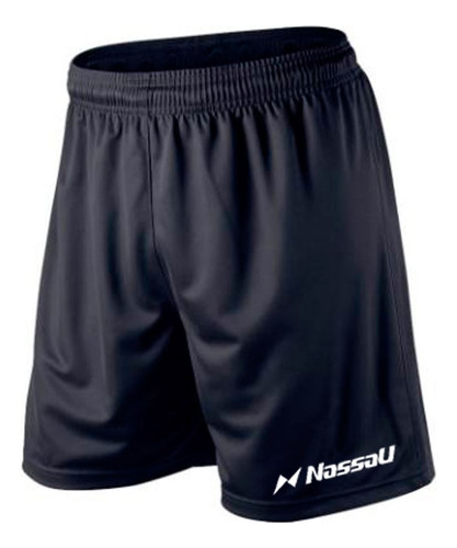 Pantalón Corto Short De Fútbol Nassau - Color Negro Pack X10