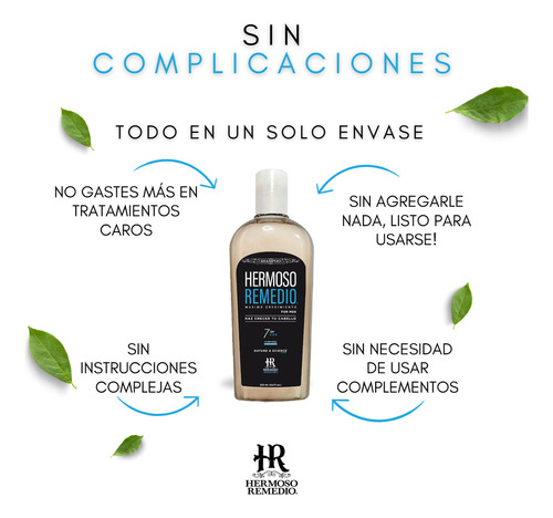 18 Shampoo Crecimiento Anticaída Caspa Reparador Hombre 7en1