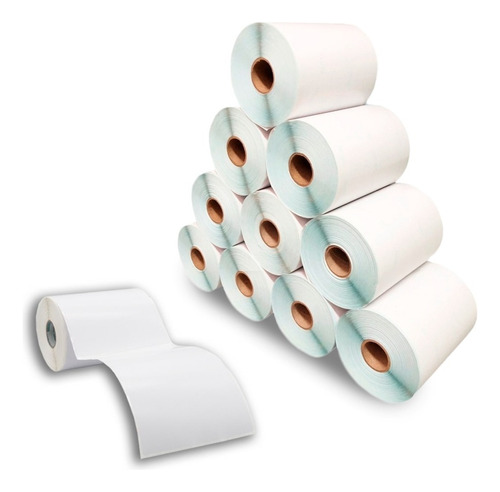 10 Rolos Etiqueta Papel Couche 10x15 100x150  Soproduto