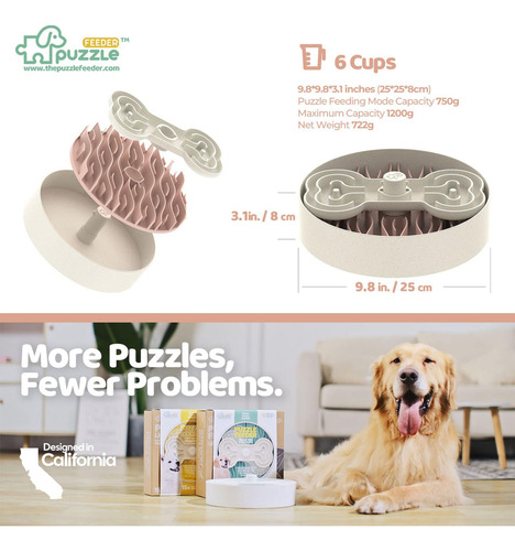 Comedero Para Perros Puzzle Feeder, Comedero Lento Para Perr