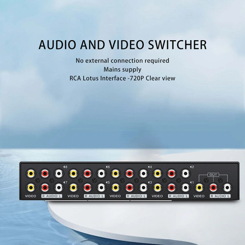 Selector De Audio Y Vídeo Compuesto Av Rca Switch Box 8 En 1