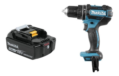 Furadeira Parafusadeira A Bateria 18v Dhp482 + Bateria 5ah Cor Azul-turquesa