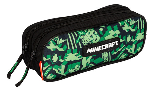 Mochila Costas Minecraft Escolar Com Estojo Duplo Passeio