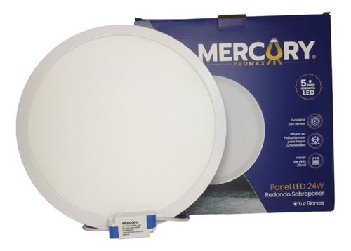 Panel Led Redondo Sobreponer 24w 6500k Luz Blanca - Mercury