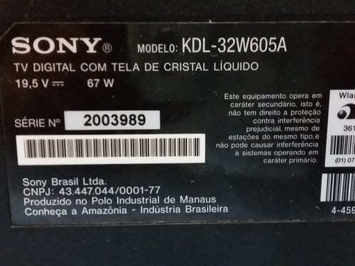 Kdl32w605a Tv Sony ( Retirar Peças )