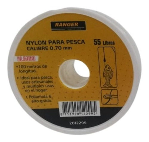 Hilo Nylon De Pescar Calibre 0.7mm 100mts